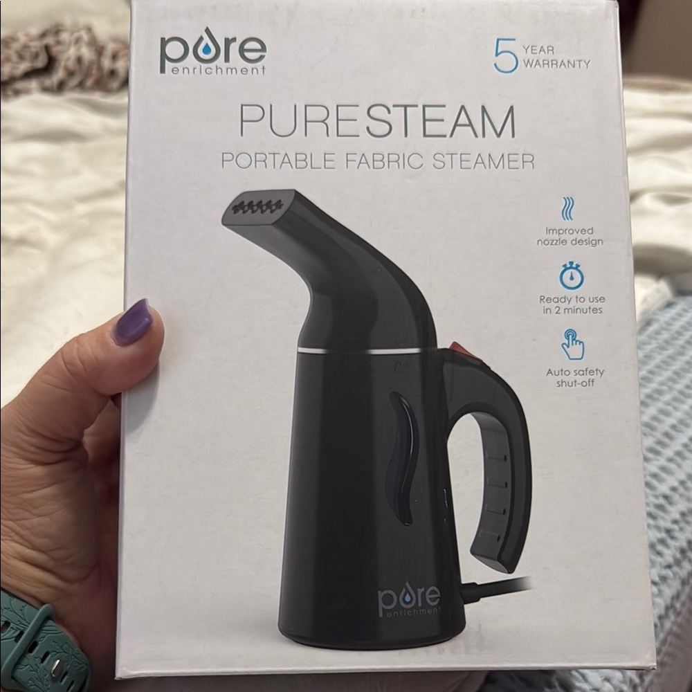 Black Portable Fabric Steamer
